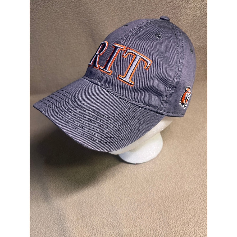 RIT Tigers Baseball Cap Gray Top of the World Adjustable Hat Rochester Institute